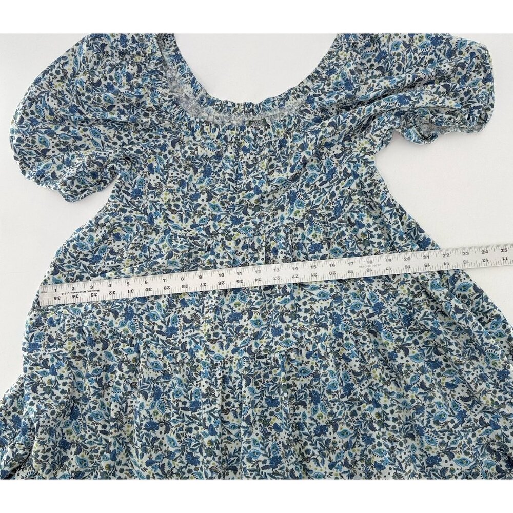 Wild Fable Off The Shoulder Floral Puff Sleeve Blue Mini Dress Sz S‎ Cottagecore - Picture 10 of 11
